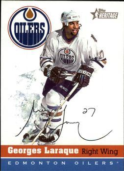#161 Georges Laraque - Edmonton Oilers - 2000-01 Topps Heritage Hockey