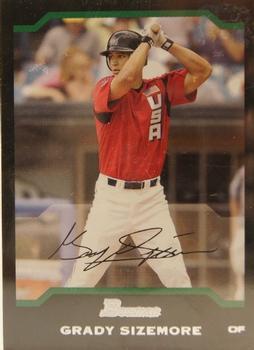 #161 Grady Sizemore - Cleveland Indians - 2004 Bowman Baseball