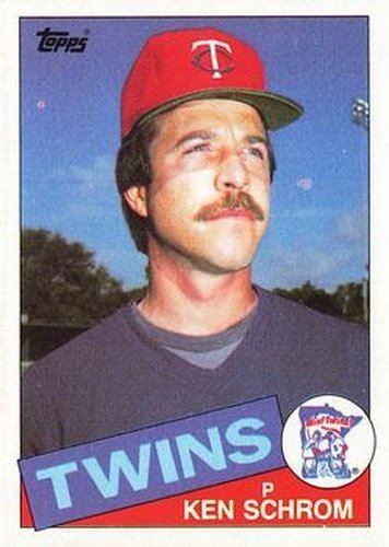 #161 Ken Schrom - Minnesota Twins - 1985 Topps Baseball
