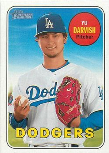 #161 Yu Darvish - Los Angeles Dodgers - 2018 Topps Heritage Baseball