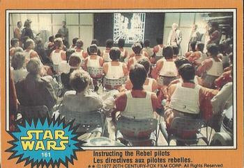 #161 Instructing the Rebel pilots - 1977 O-Pee-Chee Star Wars
