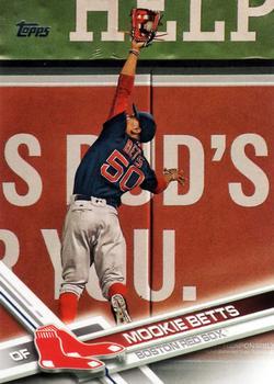 #161a Mookie Betts - Boston Red Sox - 2017 Topps Baseball