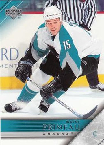 #162 Wayne Primeau - San Jose Sharks - 2005-06 Upper Deck Hockey