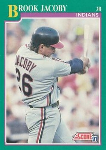 #162 Brook Jacoby - Cleveland Indians - 1991 Score Baseball