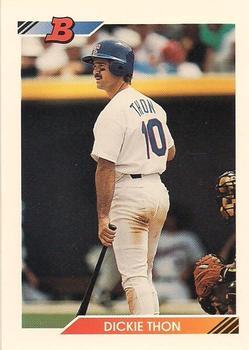 #162 Dickie Thon - Texas Rangers - 1992 Bowman Baseball