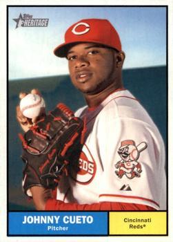 #162 Johnny Cueto - Cincinnati Reds - 2010 Topps Heritage Baseball