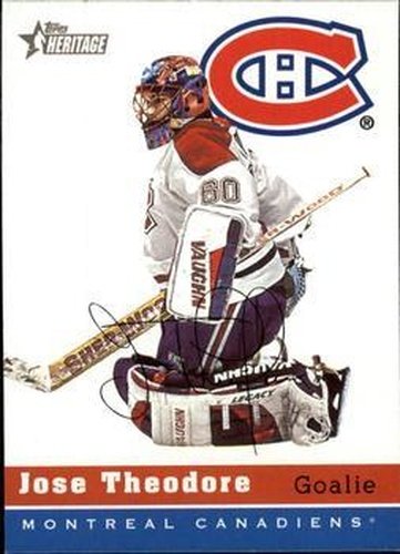 #162 Jose Theodore - Montreal Canadiens - 2000-01 Topps Heritage Hockey
