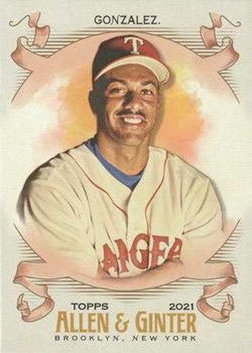 #162 Juan Gonzalez - Texas Rangers - 2021 Topps Allen & Ginter Baseball