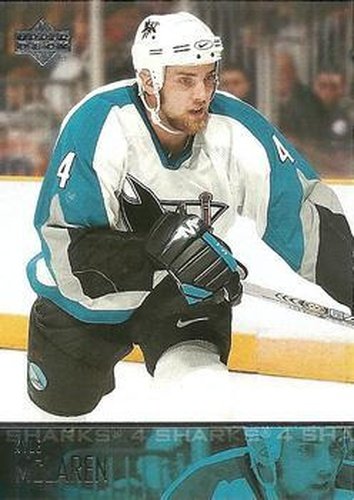 #162 Kyle McLaren - San Jose Sharks - 2003-04 Upper Deck Hockey