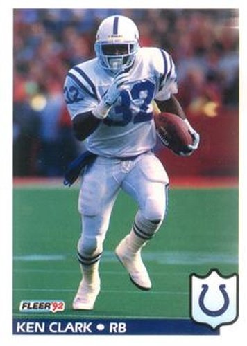 #162 Ken Clark - Indianapolis Colts - 1992 Fleer Football