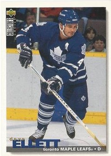 #162 Dave Ellett - Toronto Maple Leafs - 1995-96 Collector's Choice Hockey