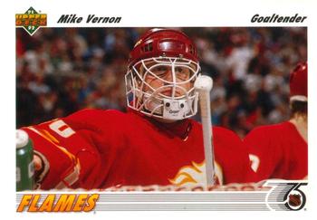#163 Mike Vernon - Calgary Flames - 1991-92 Upper Deck Hockey