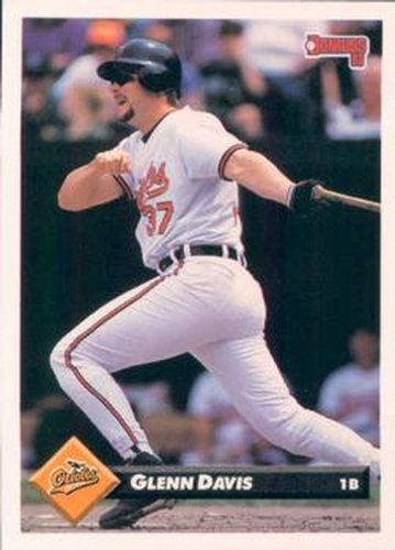 #163 Glenn Davis - Baltimore Orioles - 1993 Donruss Baseball
