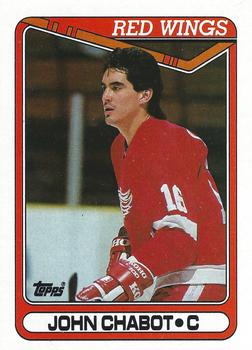 #163 John Chabot - Detroit Red Wings - 1990-91 Topps Hockey
