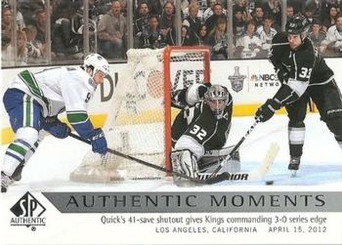 #163 Jonathan Quick - Los Angeles Kings - 2012-13 SP Authentic Hockey