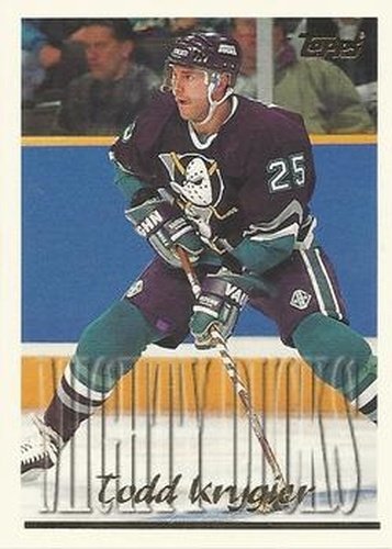 #163 Todd Krygier - Anaheim Mighty Ducks - 1995-96 Topps Hockey