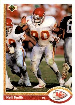 #163 Neil Smith - Kansas City Chiefs - 1991 Upper Deck Football