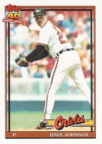 #163 Dave Johnson - Baltimore Orioles - 1991 Topps Baseball