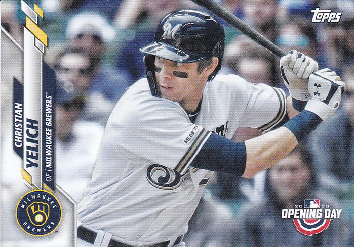 #163 Christian Yelich - Milwaukee Brewers - 2020 Topps Opening Day Baseball