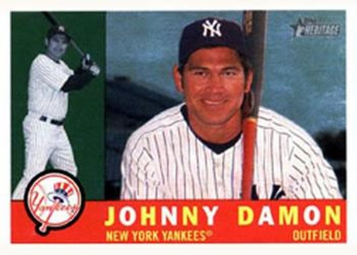 #163 Johnny Damon - New York Yankees - 2009 Topps Heritage Baseball