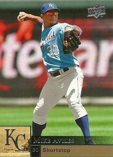#163 Mike Aviles - Kansas City Royals - 2009 Upper Deck Baseball