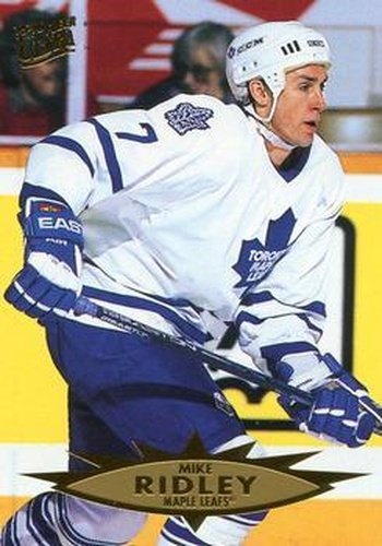 #163 Mike Ridley - Toronto Maple Leafs - 1995-96 Ultra Hockey