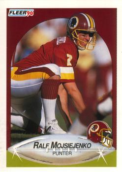 #163 Ralf Mojsiejenko - Washington Redskins - 1990 Fleer Football