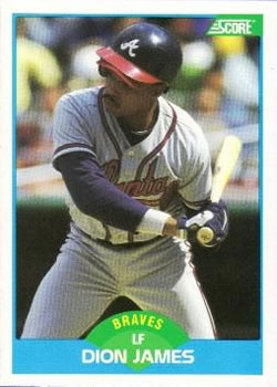 #163 Dion James - Atlanta Braves - 1989 Score Baseball
