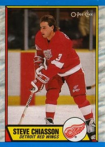 #164 Steve Chiasson - Detroit Red Wings - 1989-90 O-Pee-Chee Hockey