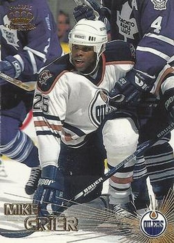 #164 Mike Grier - Edmonton Oilers - 1997-98 Pacific Crown Hockey