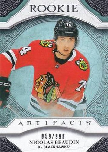 #164 Nicolas Beaudin - Chicago Blackhawks - 2020-21 Upper Deck Artifacts Hockey