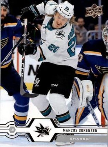 #164 Marcus Sorensen - San Jose Sharks - 2019-20 Upper Deck Hockey