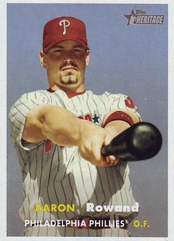 #164 Aaron Rowand - Philadelphia Phillies - 2006 Topps Heritage Baseball