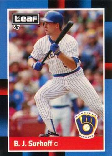 #164 B.J. Surhoff - Milwaukee Brewers - 1988 Leaf Baseball