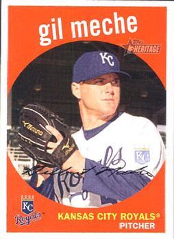 #164 Gil Meche - Kansas City Royals - 2008 Topps Heritage Baseball