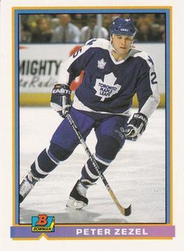 #164 Peter Zezel - Toronto Maple Leafs - 1991-92 Bowman Hockey