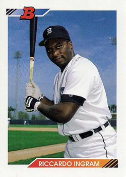 #164 Riccardo Ingram - Detroit Tigers - 1992 Bowman Baseball