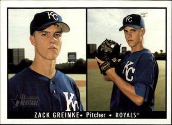 #164 Zack Greinke - Kansas City Royals - 2003 Bowman Heritage Baseball