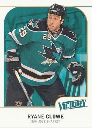 #164 Ryane Clowe - San Jose Sharks - 2009-10 Upper Deck Victory Hockey