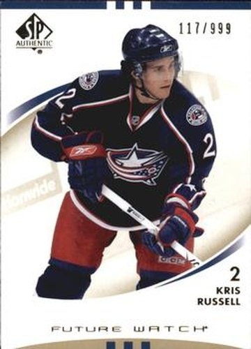 #165 Kris Russell - Columbus Blue Jackets - 2007-08 SP Authentic Hockey