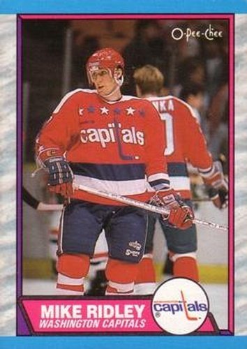 #165 Mike Ridley - Washington Capitals - 1989-90 O-Pee-Chee Hockey