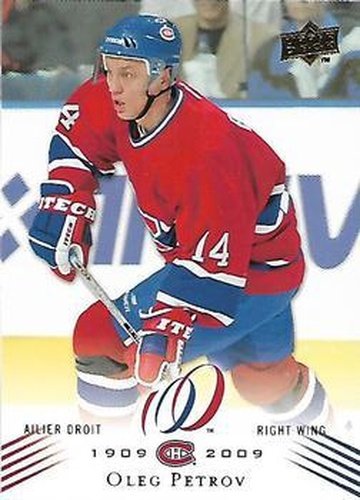 #165 Oleg Petrov - Montreal Canadiens - 2008-09 Upper Deck Montreal Canadiens Centennial Hockey