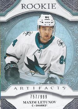 #165 Maxim Letunov - San Jose Sharks - 2020-21 Upper Deck Artifacts Hockey