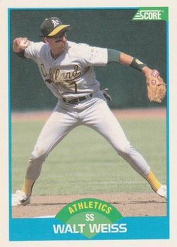 #165 Walt Weiss - Oakland Athletics - 1989 Score Baseball