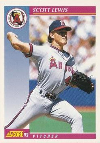 #165 Scott Lewis - California Angels - 1992 Score Baseball