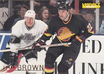 #166 Jeff Brown - Vancouver Canucks - 1995-96 SkyBox Impact Hockey