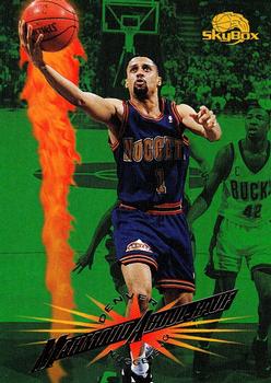 #166 Mahmoud Abdul-Rauf - Denver Nuggets - 1995-96 SkyBox Premium Basketball