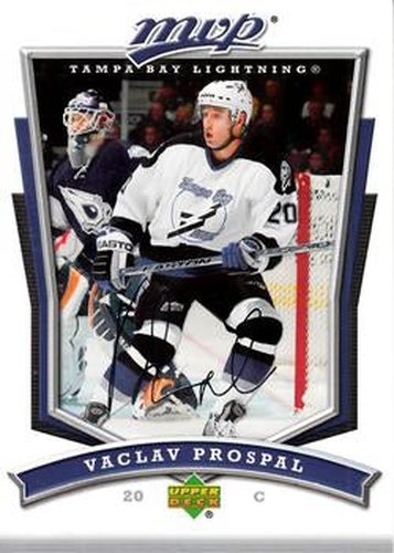 #166 Vaclav Prospal - Tampa Bay Lightning - 2007-08 Upper Deck MVP Hockey