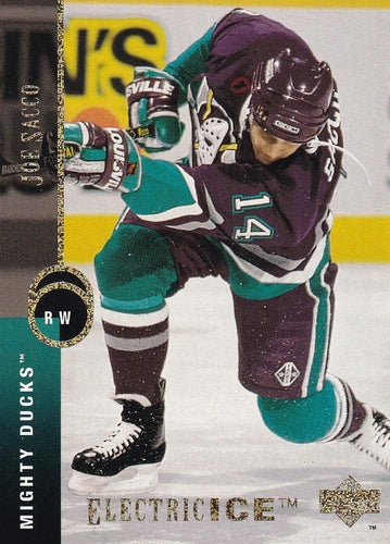 #166 Joe Sacco - Anaheim Mighty Ducks - 1994-95 Upper Deck Hockey - Electric Ice