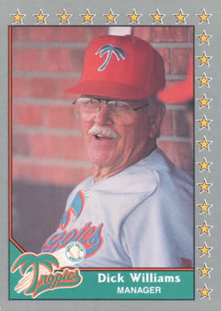 #166 Dick Williams - West Palm Beach Tropics - 1990 Pacific Senior League Baseball